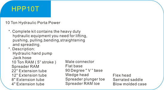  10Ton Hydraulic Porta Power  